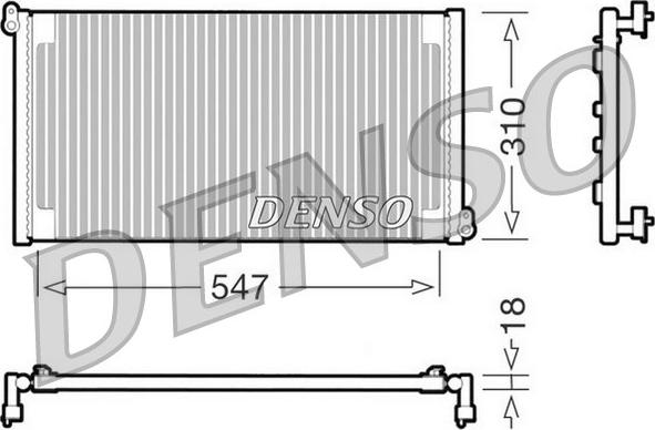 Denso DCN09011 - Конденсатор, кондиціонер autocars.com.ua