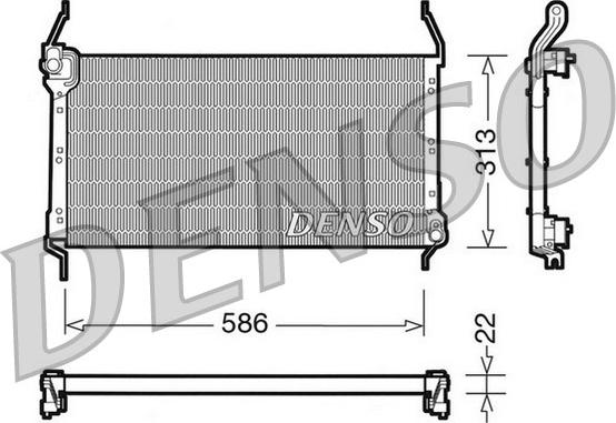 Denso DCN09013 - Конденсатор, кондиціонер autocars.com.ua