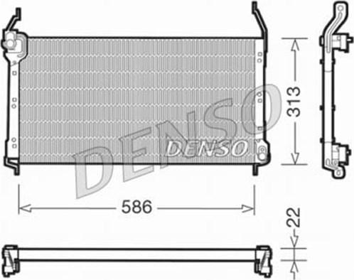 Denso DCN09014 - Конденсатор, кондиціонер autocars.com.ua