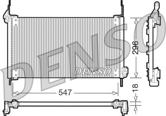 Denso DCN09016 - Конденсатор, кондиціонер autocars.com.ua