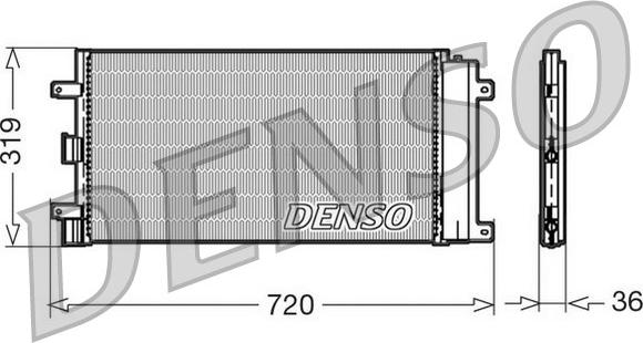 Denso DCN09042 - Конденсатор кондиционера avtokuzovplus.com.ua