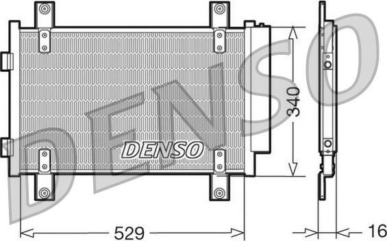 Denso DCN09049 - Конденсатор, кондиціонер autocars.com.ua