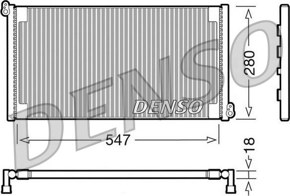 Denso DCN09081 - Конденсатор, кондиціонер autocars.com.ua