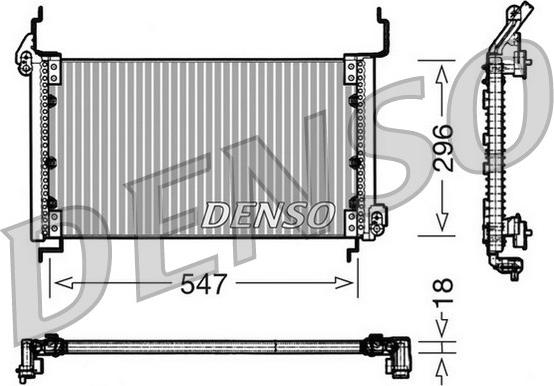 Denso DCN09082 - Конденсатор, кондиціонер autocars.com.ua