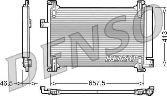 Denso DCN09083 - Конденсатор, кондиціонер autocars.com.ua