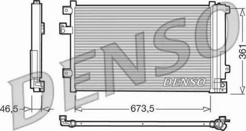 Denso DCN09084 - Конденсатор, кондиціонер autocars.com.ua