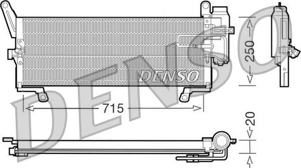 Denso DCN09090 - Конденсатор, кондиціонер autocars.com.ua