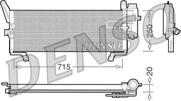 Denso DCN09091 - Конденсатор, кондиціонер autocars.com.ua