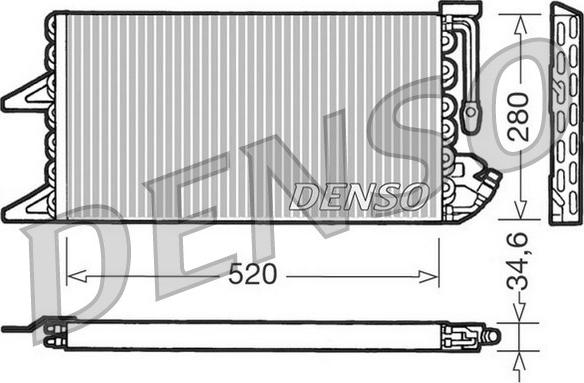 Denso DCN09092 - Конденсатор, кондиціонер autocars.com.ua