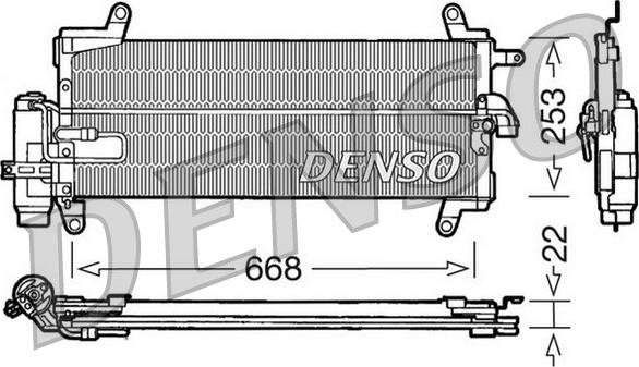 Denso DCN09093 - Конденсатор, кондиціонер autocars.com.ua