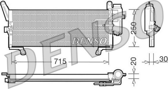 Denso DCN09094 - Конденсатор, кондиціонер autocars.com.ua