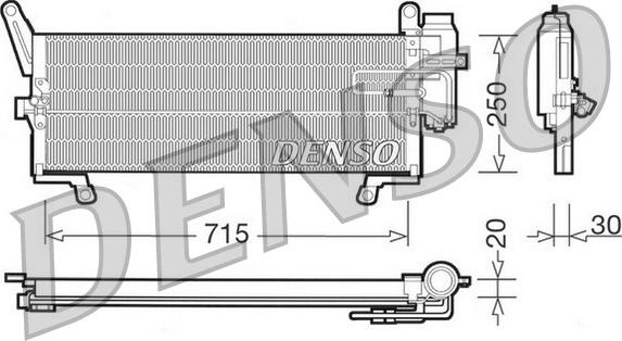 Denso DCN09095 - Конденсатор, кондиціонер autocars.com.ua