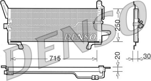 Denso DCN09097 - Конденсатор, кондиціонер autocars.com.ua