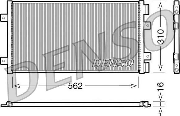 Denso DCN09101 - Конденсатор, кондиціонер autocars.com.ua