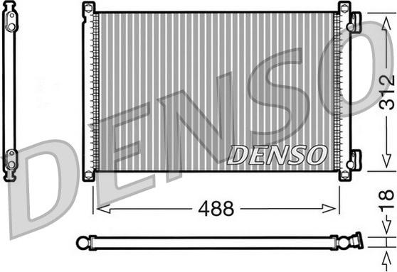 Denso DCN09103 - Конденсатор, кондиціонер autocars.com.ua