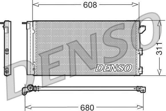 Denso DCN09105 - Конденсатор, кондиціонер autocars.com.ua