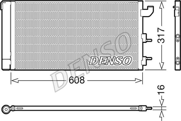 Denso DCN09144 - Конденсатор, кондиціонер autocars.com.ua