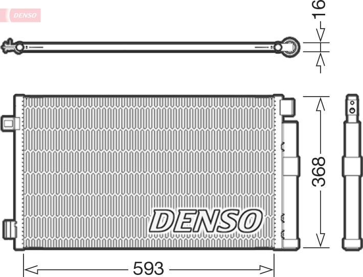 Denso DCN09147 - Конденсатор, кондиціонер autocars.com.ua