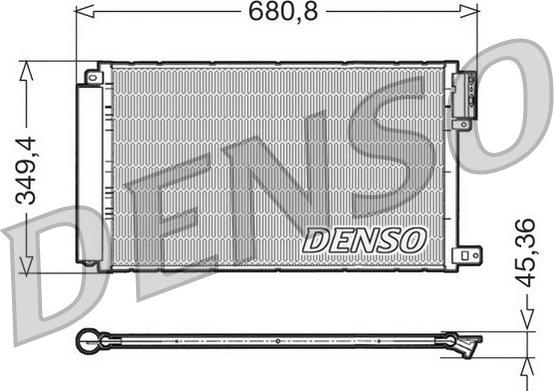 Denso DCN09300 - Конденсатор, кондиціонер autocars.com.ua