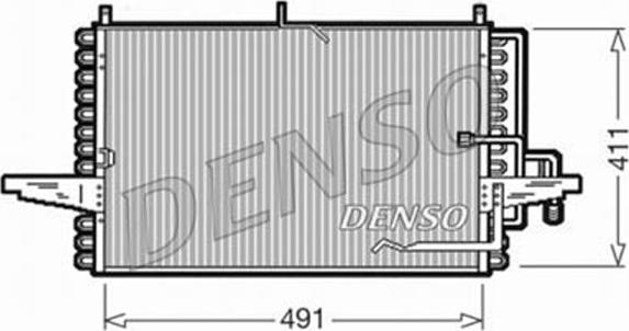 Denso DCN10002 - Конденсатор, кондиціонер autocars.com.ua