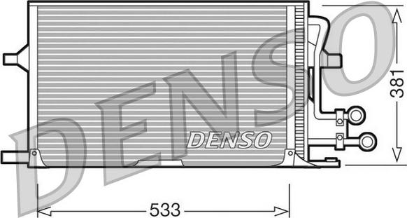 Denso DCN10003 - Конденсатор, кондиціонер autocars.com.ua
