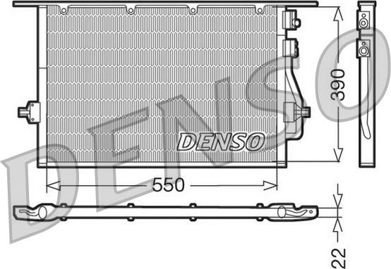 Denso DCN10014 - Конденсатор, кондиціонер autocars.com.ua