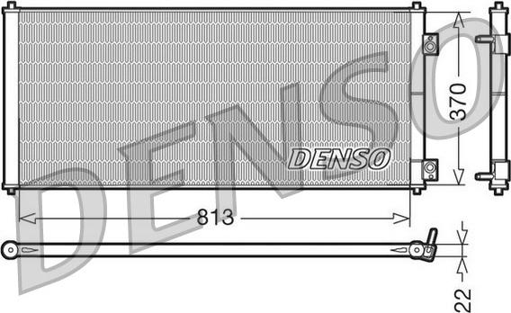 Denso DCN10018 - Конденсатор, кондиціонер autocars.com.ua
