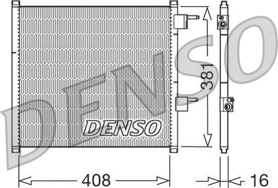 Denso DCN10019 - Конденсатор, кондиціонер autocars.com.ua