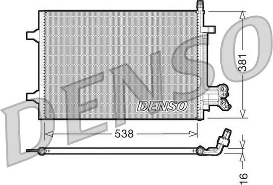 Denso DCN10022 - Конденсатор, кондиціонер autocars.com.ua