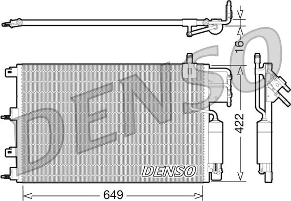 Denso DCN10023 - Конденсатор кондиционера autodnr.net