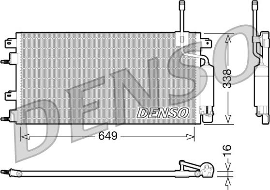 Denso DCN10024 - Конденсатор кондиционера avtokuzovplus.com.ua