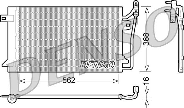 Denso DCN10026 - Конденсатор, кондиціонер autocars.com.ua