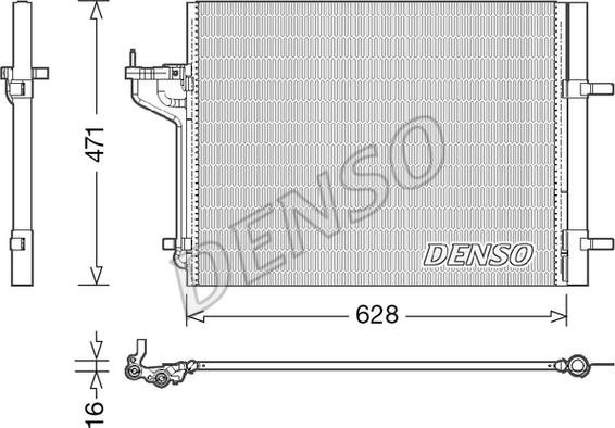 Denso DCN10029 - Конденсатор, кондиціонер autocars.com.ua