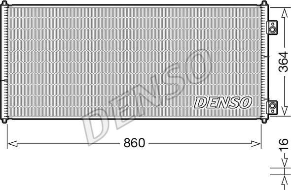 Denso DCN10032 - Конденсатор, кондиціонер autocars.com.ua