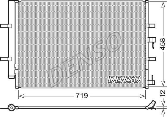 Denso DCN10036 - Конденсатор, кондиціонер autocars.com.ua