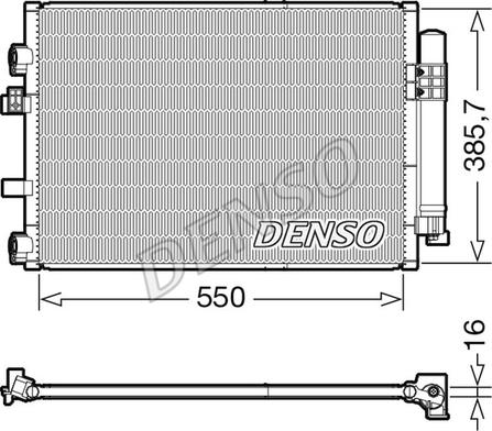 Denso DCN10044 - Конденсатор, кондиціонер autocars.com.ua