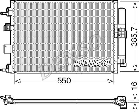 Denso DCN10046 - Конденсатор кондиционера avtokuzovplus.com.ua
