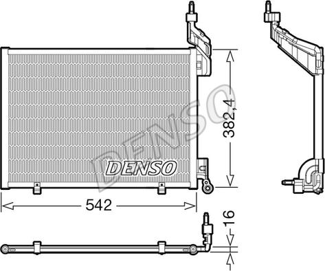 Denso DCN10048 - Конденсатор, кондиціонер autocars.com.ua