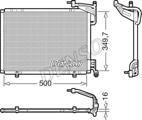 Denso DCN10054 - Конденсатор, кондиціонер autocars.com.ua