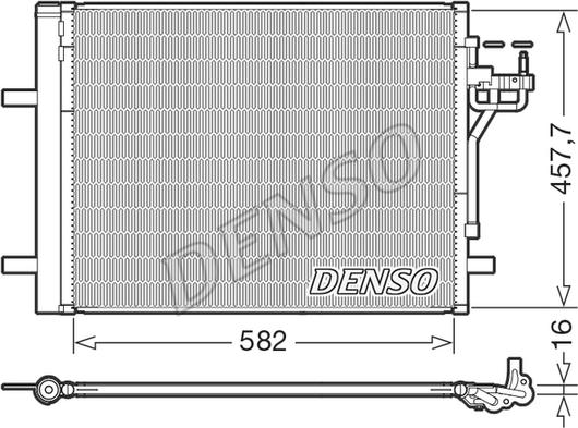 Denso DCN10056 - Конденсатор, кондиціонер autocars.com.ua