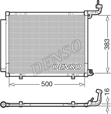 Denso DCN10058 - Конденсатор, кондиціонер autocars.com.ua