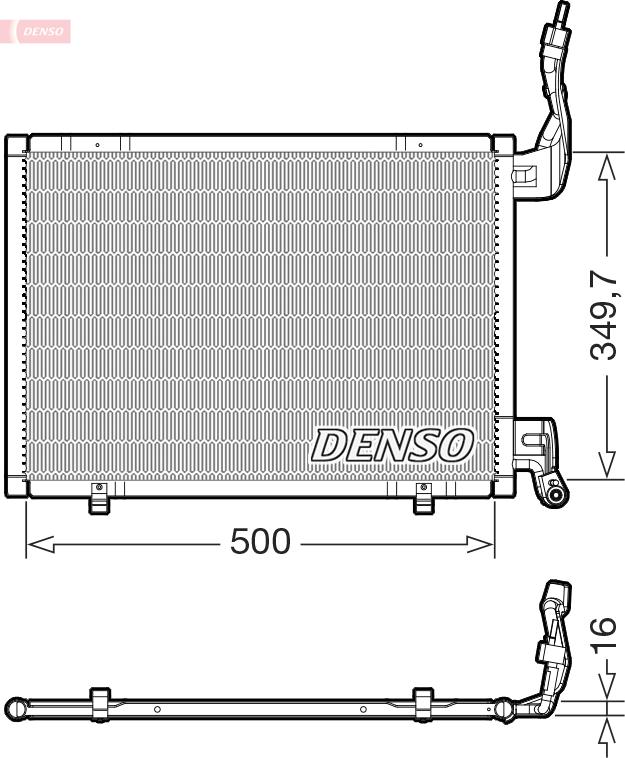 Denso DCN10064 - Конденсатор, кондиціонер autocars.com.ua