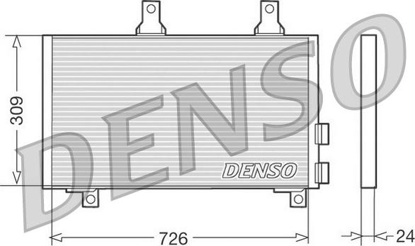Denso DCN11003 - Конденсатор, кондиціонер autocars.com.ua
