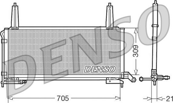 Denso DCN11006 - Конденсатор, кондиціонер autocars.com.ua