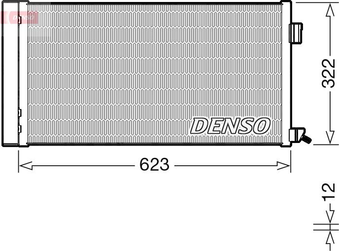 Denso DCN11010 - Конденсатор, кондиціонер autocars.com.ua