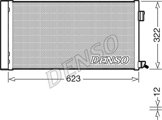Denso DCN11010 - Конденсатор, кондиціонер autocars.com.ua