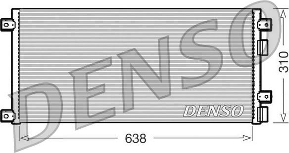 Denso DCN12002 - Конденсатор, кондиціонер autocars.com.ua
