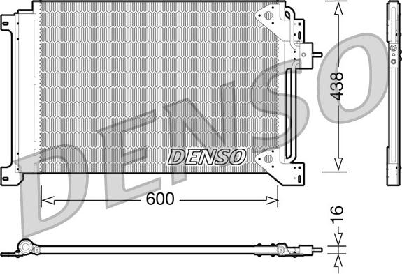 Denso DCN12004 - Конденсатор, кондиціонер autocars.com.ua