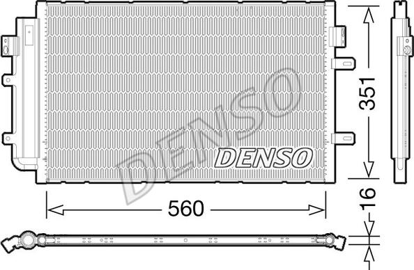 Denso DCN12005 - Конденсатор, кондиціонер autocars.com.ua