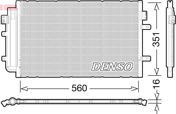 Denso DCN12005 - Конденсатор, кондиціонер autocars.com.ua